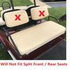 Huskey Golf Cart Front Seat Cover Compatible with Yamaha G29 Drive & Drive 2 2007-Up Models, Custom Fit, White/Orange Diamond Stitching, Marine Grade Vinyl, Staple On view 4