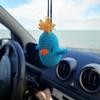 Blue Bird, Crochet Handmade Knitting Rearview Mirror Charm Decor, Car Decor Aesthetic Pendant Car Interior Ornament for Gifts view 3