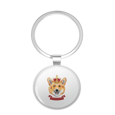 1080 Graphics The Picture Book Of Corgis : Platinum Jubilee Edition Celebrating 70 Years Key Chain Double Sided Stainless Steel Keychain