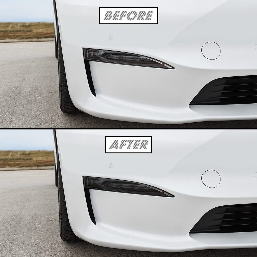 SlickMod PreCut Vinyl Smoke Tint for 2022-2023 Tesla Model S Foglight (35% Light Smoke, 3. Foglight)