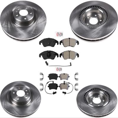 F&R Brake Rotors OE Metallic Pads Sensors for 2012-2018 Audi A6 Quattro 356MM