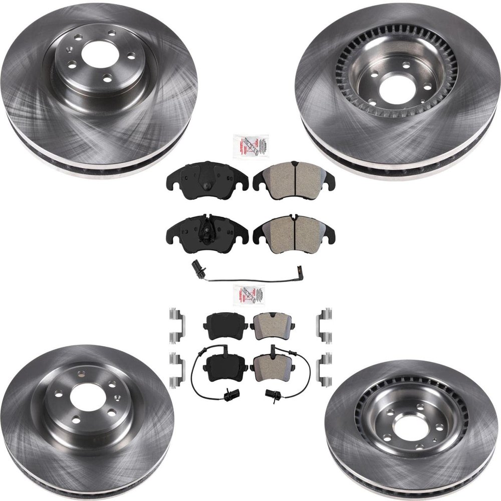 F&R Brake Rotors OE Metallic Pads Sensors for 2012-2018 Audi A6 Quattro 356MM