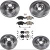 F&R Brake Rotors OE Metallic Pads Sensors for 2012-2018 Audi A6 Quattro 356MM view 1