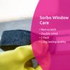 Sorbo Window Care Cleaning Sponges, Pack of 2, Removes Dirt & Stains Without Scratching or Marking for Streak Free, Shiny Finish, Reusable, Ultra-Absorbent & Plastic-Free Packaging view 3