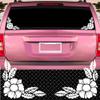 Noizy Graphics Hibiscus Flower Car Sticker CP-10 Hawaiian Decal (70+ Designs!) Corner Pair Truck Cute Plumeria Rose Color: Matte White view 1