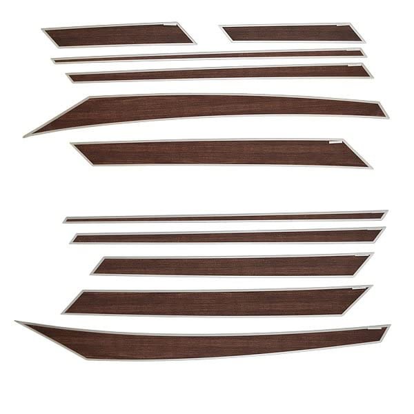 MasterCraft Boat Raised Decal Sticker Set | X-Star Woodgrain Silver