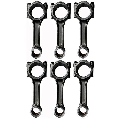 dertgmlm 6X Connecting Rod Fits for Komatsu Engine 4D105 6D105 PC200-3 Excavator 6136-32-3101 6136323101