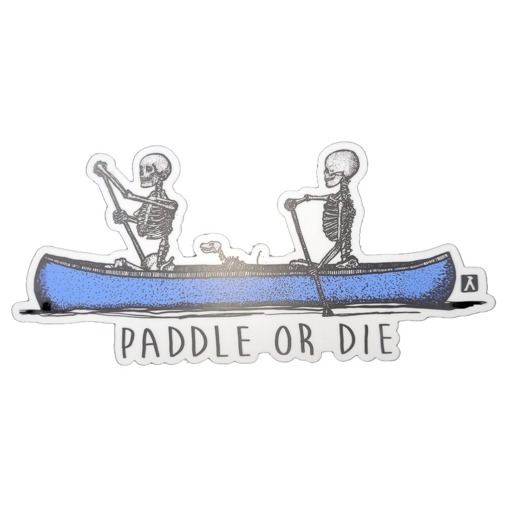 Eastern Watersports Paddle or Die Canoe Sticker