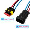 I Little Bamboo 3Pin Way 16 AWG Waterproof Electrical Connectors, Male and Female Way 16 AWG Wire Harness Plug Socket Kit Suitable for Car, Truck, Boat, Motorcycle, Trike, Caravan, Marine-3 PACK view 2