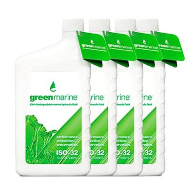 HYDRILLA GEAR Power-Pole Green Marine iso32 1qt 100% bio Fluid Pack of 4