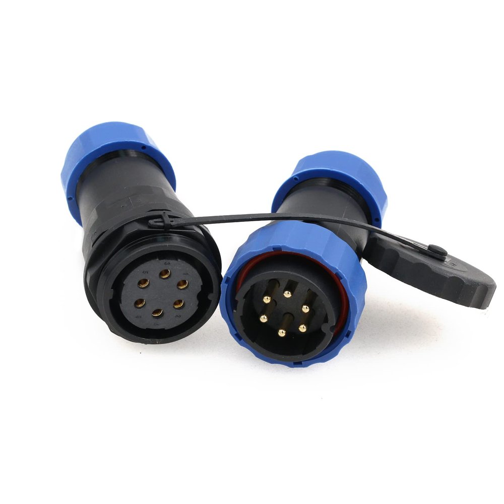 ZBLZGP SD28 6 Pin Aviation Bulkhead Connector Docking 25A Waterproof Automotive Wire Electrical Cable Power Connector Male Female Plug Socket