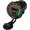Sea-Dog Round Rainbow Voltmeter w/USB & USB-C Power Socket view 1