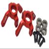 NHX RC Aluminum Front/Rear Steering Knuckle with Bearings for 1/10 Redcat Blackout XTE/XBE/SC -Red view 1