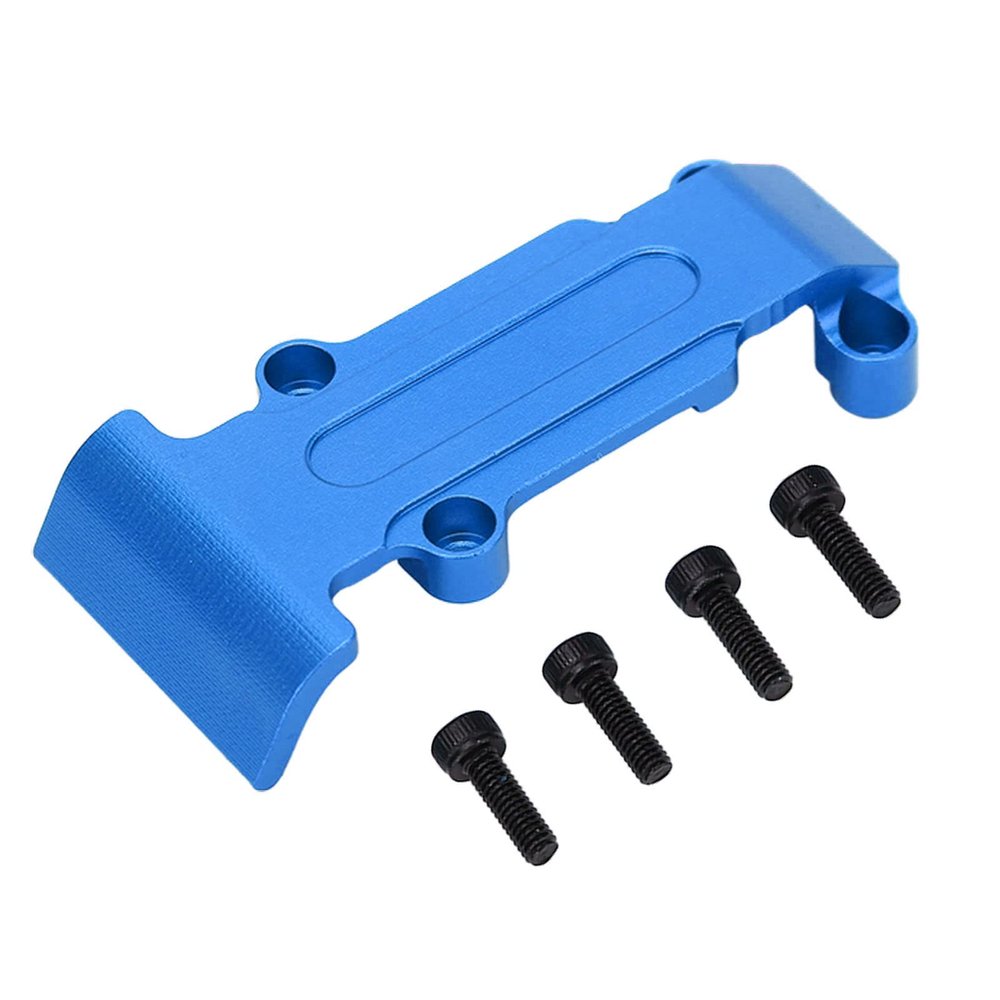 SPYMINNPOO RC Skid Plate,Metal Rear Skid Plate Replacement Upgrade Parts Compatible with E 1/16 RC Car (Blue)