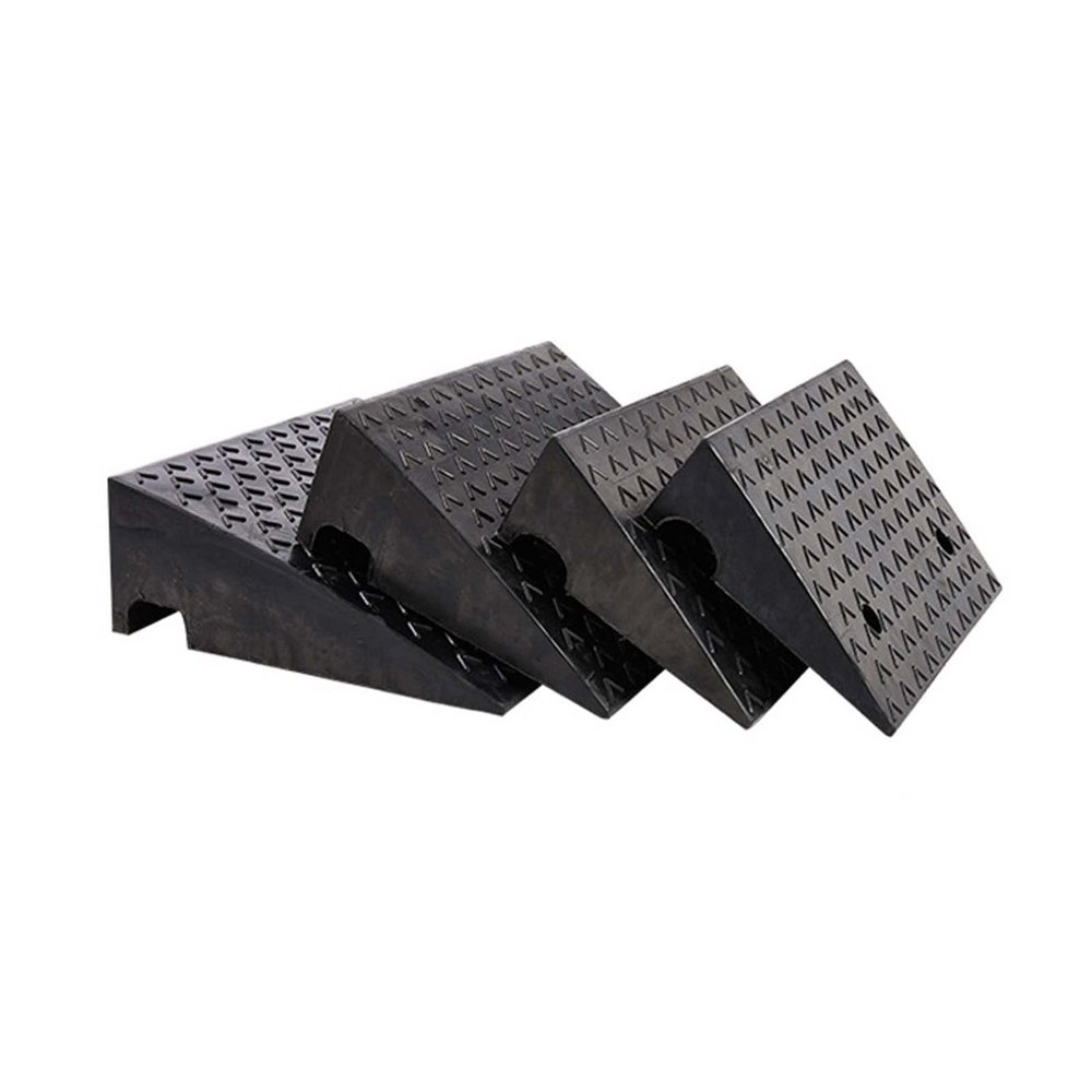 YSUEFIJO Rubber Car Curb Ramps, Heavy Duty Rubber Shed & Threshold Ramps, Portable Loading Ramp Slope Motorcycle Pad, Industy Driveway Curb Ramps, for Driveway, Loading Dock, Sidewalk