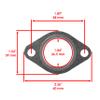 Caltric 2 Muffler Exhaust Pipe Gasket Seal compatible with Kawasaki Mule 550 KAF300-C 1997-2004 view 2
