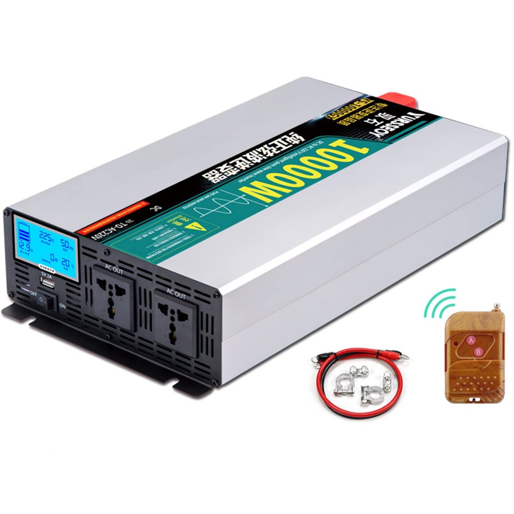 ROGHA Converter 7000W 8000W 10000W Power Inverter Car Charger DC 12V 24V 48V 60V to 220V AC Car Inverter Converter,10000W-24V