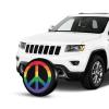LOJAOGON Rainbow Peace Spare Tire Cover Wheel Protectors Dust-Proof Wheel Tire Cover Fit Trailer, Rv, Sand Many Vehicle 15inch view 3
