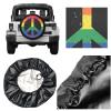 LOJAOGON Rainbow Peace Spare Tire Cover Wheel Protectors Dust-Proof Wheel Tire Cover Fit Trailer, Rv, Sand Many Vehicle 15inch view 4