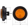 10Pcs 2 Inch Round LED Trailer Side Marker Clearance Lights Amber, Sealed 2" Round LED Trailer Marker Lights 4 LEDs w/Rubber Grommet Flush Mount 2 Prong Wire Pigtails Truck RV Markers Waterproof view 3