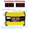 ROGHA Power Inverter Car Plug Adapter Outlet 300W DC 12V to 110V 220V AC Inverter Converter with LED Display, 2A USB Ports,Yellow-220V view 3