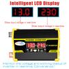 ROGHA Power Inverter Car Plug Adapter Outlet 300W DC 12V to 110V 220V AC Inverter Converter with LED Display, 2A USB Ports,Black-110V view 3