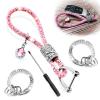 Crystal Car Keychain for Women, Fashion Keychain Accessories With Bling Rhinestones, Key Decorations for Women Auto, Universal for Car Key (Pink) view 1
