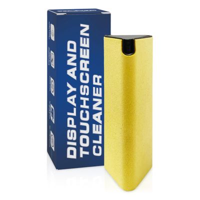 Car Screen Cleaner Spray And Wipe, 2-in-1 Spray and Microfiber Cloth Touch Screen Cleaner For Car Display, Cell Phone, Laptop, IPad, IPhone, Macbook Air, Computer (Yellow)