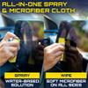 Car Screen Cleaner Spray And Wipe, 2-in-1 Spray and Microfiber Cloth Touch Screen Cleaner For Car Display, Cell Phone, Laptop, IPad, IPhone, Macbook Air, Computer (Yellow) view 3