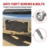 RED WOLF Anti-Theft License Plate Frame Bolt Fasteners - Security Self-Tapping Stainless Steel Screws, Car Tag Mounting Hardware Kit With Chrome Caps, Nuts, Foam Pad, Anti-Rattle view 2
