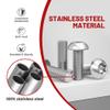 RED WOLF Anti-Theft License Plate Frame Bolt Fasteners - Security Self-Tapping Stainless Steel Screws, Car Tag Mounting Hardware Kit With Chrome Caps, Nuts, Foam Pad, Anti-Rattle view 3