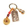 Blessing Good Luck Keychain with Feng Shui Coins/Window or Car Decor Pendant Key for Wealth Success / Blessing Sand in it (Tiger) view 1