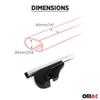 OMAC Roof Rack Cross Bars for Subaru Outback 2010-2014 Lockable 165Lbs Steel Black 2Pcs fits Cargo Carriers Kayak Canoe Bike Snowboard view 3
