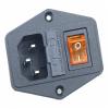 KAVJU 10A Fuse!Red Yellow Green Blue Black Rocker Switch Fused C14 IEC320 Inlet Power Socket Fuse Switch Connector (Color : Yellow, Size : 3PIN_1PCS) view 1