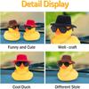 wonuu Rubber Duck Car Ornaments Yellow Duck Car Dashboard Decorations with Propeller Helmet for Christmas Decor and Home Decorations for Adults (X-Pink Top Hat) view 2