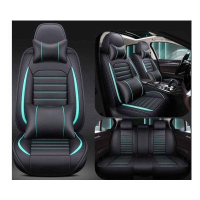 AKSHVA Car Seat Cover Waterproof Full Set Leather, for Mercedes-Benz MB Bus, 1988-1996, Leather 5-Seat Car Seat Covers All Weather Front and Rear Seat Cover Protector (Color : B)