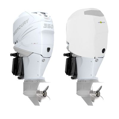 Oceansouth Custom Fit Vented Covers for Mercury Outboard Engines (White, 200-400HP VERADO 6CYL 2.6L (from 2005 up to 2024))