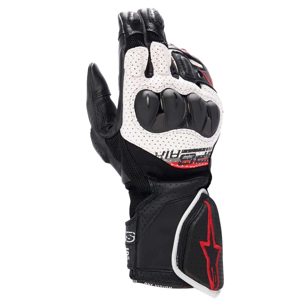 Alpinestars SP-8 V3 Air Gloves, XL, Black/White/Bright Red