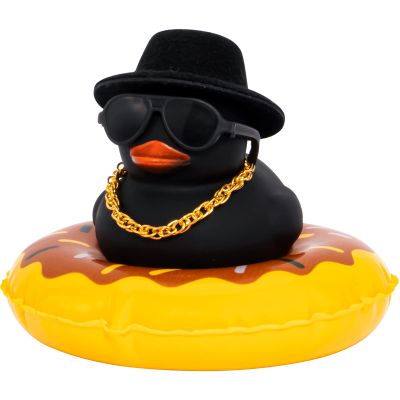 wonuu Car Accessories Rubber Ducks Dashboard Decorations Rubber Duck Pink Accessories Dashboard Duck Car Decorations Car Ducks for Dashboard Car Duck Car Dashboard Decorations, BG-Black-tophatblack