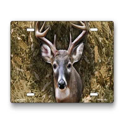 Buck on Camo License Plate