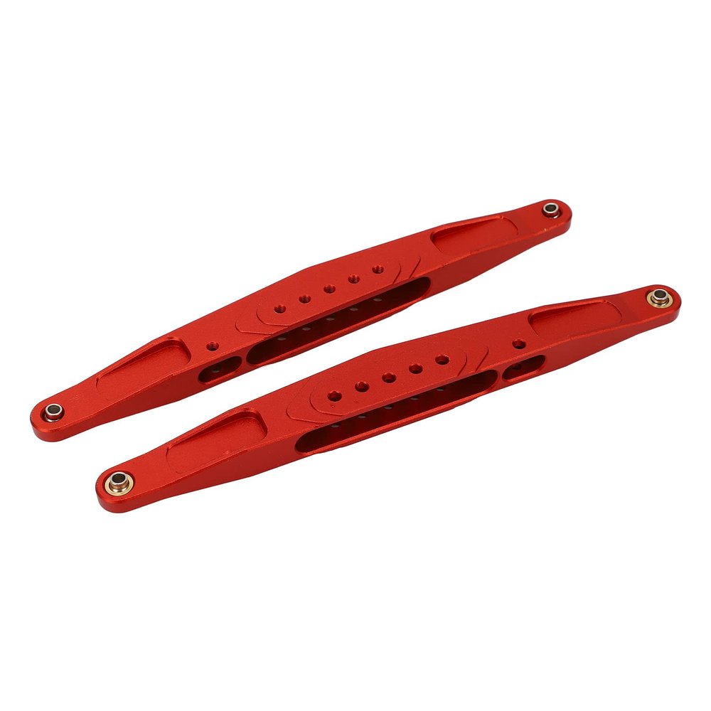 1/10 RC Trailing Arm, Lightweight Rear Lower Trailing Arms Set Sturdy Construction High Strength Aluminum Alloy Heat for Rey Hammer Rey (Red)