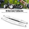 1/10 RC Trailing Arm, Lightweight Rear Lower Trailing Arms Set Sturdy Construction High Strength Aluminum Alloy Heat for Losi Hammer Rey (Silver) view 3
