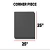 WeatherTech ComfortMat Connect Cushioned Non-Slip Waterproof Anti-Fatigue Mat 25" x 25" Corner Mat, Stone, Cocoa view 3