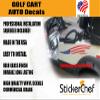 StickerChef Golf Cart Decals Auto Truck Boat Pontoon Vehicle Vinyl Car Stickers Tribal Flames GC28 view 2