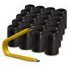 ColorLugs IceCaps Vinyl Lug Nut Covers for Wheeled Fish Houses and Mobile Ice Huts with Deluxe Extractor | Fit 21 mm Wide x 1 Inch Deep | Made in The USA (Black, 21 mm x 1 inch, 16 Pack) view 1