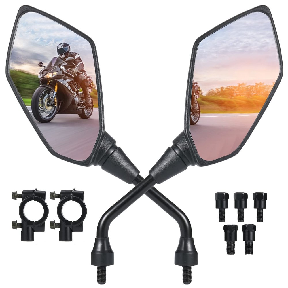 Motorcycle Mirrors, OFIG ATV Mirrors with 7/8" Handlebar Mount Compatible with Motorcycle Scooter Moped ATV Snowmobile Polaris Sportsman Dirt Bike Cruiser Chopper