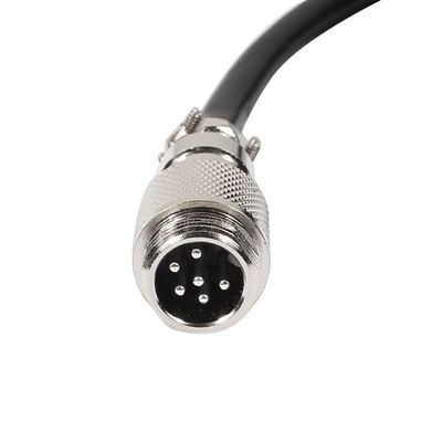 keisnoaja 10pcs GX12 6 Pin Connector Male Head Plug Cable Male Socket Electrical Aviation Cable 1M