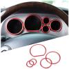 LLKUANG Car Dashboard Speed Frame Trim Ring Fit for Toyot@ Tundra 2007-2013, Car Tachometer Decoration Ring Cover, Aluminum Alloy Instrument Panel Trim Frame Cover,5PCS (Red) view 1
