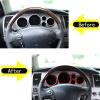 LLKUANG Car Dashboard Speed Frame Trim Ring Fit for Toyot@ Tundra 2007-2013, Car Tachometer Decoration Ring Cover, Aluminum Alloy Instrument Panel Trim Frame Cover,5PCS (Red) view 2