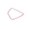 Qiosreui Soft Carbon Fiber Dashboard Speaker Trim Frame, Car Horn Decorative Sticker for C7 Corvette 2014-2019 (Red) view 3